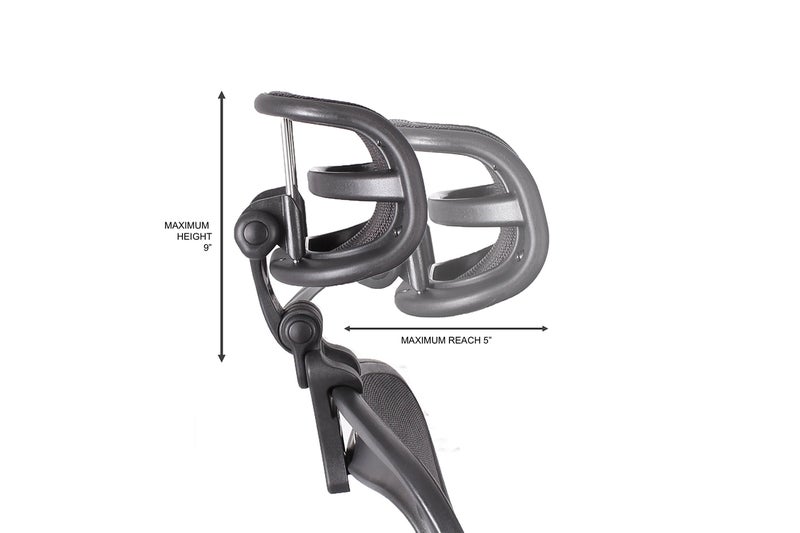 Engineered Now The Original Headrest for The Herman Miller Aeron Chair H3 Lead | Colors and Mesh Match Classic Aeron Chair 2016 and Earlier Models | Headrest ONLY - Chair Not Included - Image 5